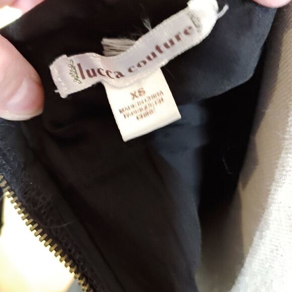 Luca Couture Black Skater Dress with Ruffle - Picture 5 of 13